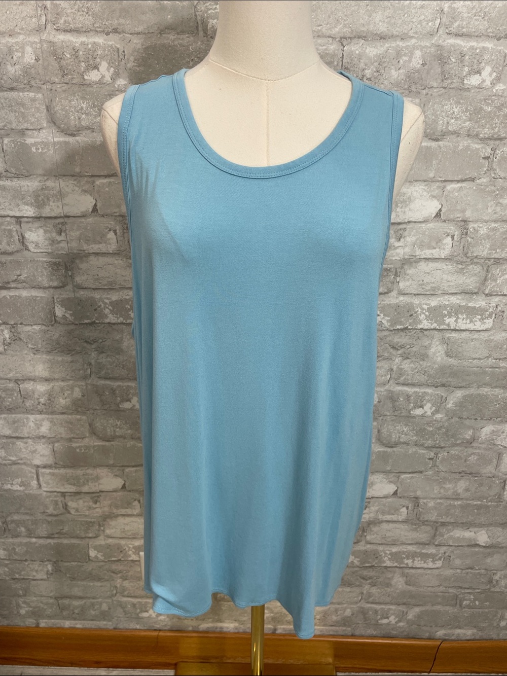 Old Navy Light Blue Luxe Scoop Neck Tank
